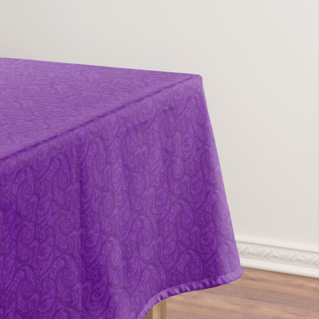 Toalha De Mesa Purple Paisley (Posição Original)