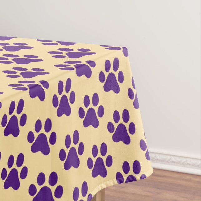 Toalha De Mesa Purple Paw Print (Posição Original)