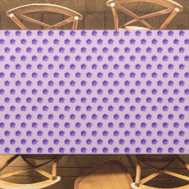 Toalha De Mesa Púrpura Geranium Flower Padrão sem costura em