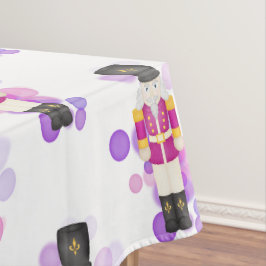 Toalha De Mesa Púrpura Tradicional e Pink Nutcracker de Natal