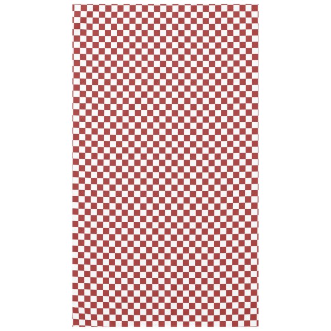 Toalha De Mesa Quadrados Checkered vermelhos e brancos (Frente)