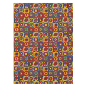 Toalha De Mesa Quadrados Coloridos de Kandinsky Farbstudie Quadra