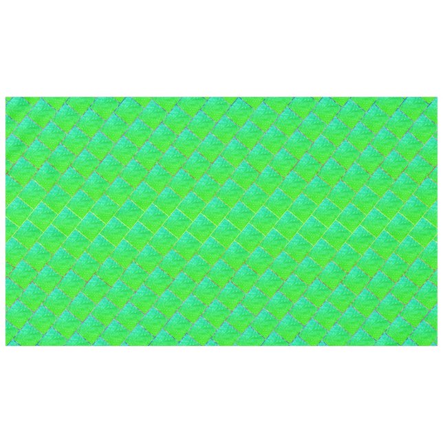 Toalha De Mesa Quadrados verde azulado, linhas três núcleos. (Frente (Horizontal))