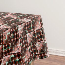 Toalha De Mesa Quadrados vermelhos submetidos a mosaico estranho