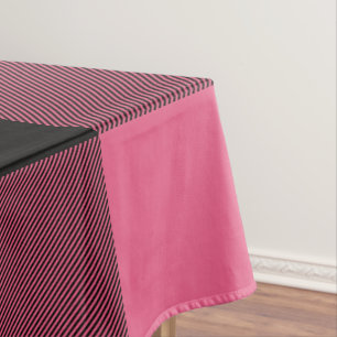 Toalha De Mesa Quadrados Xadrez Rosa e Preto Plaid Party Buffalo