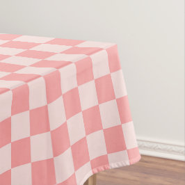 Toalha De Mesa Quadro de verificação rosa