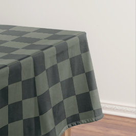 Toalha De Mesa Quadro de Verificação Verde Escuro