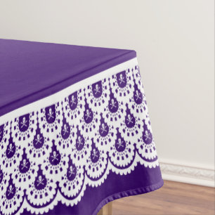 Toalha De Mesa Qualquer Tablecloe de rendas do crânio de cor