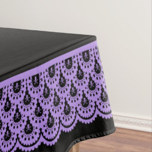 Toalha De Mesa Qualquer Tablecloe de rendas do crânio de cor