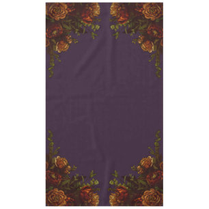 Toalha De Mesa Queda Roxo Laranja Rústico Casamento Elegante Gó