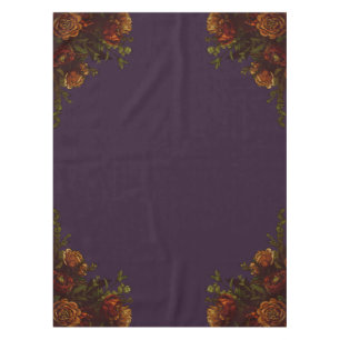Toalha De Mesa Queda Roxo Laranja Rústico Casamento Elegante Gó