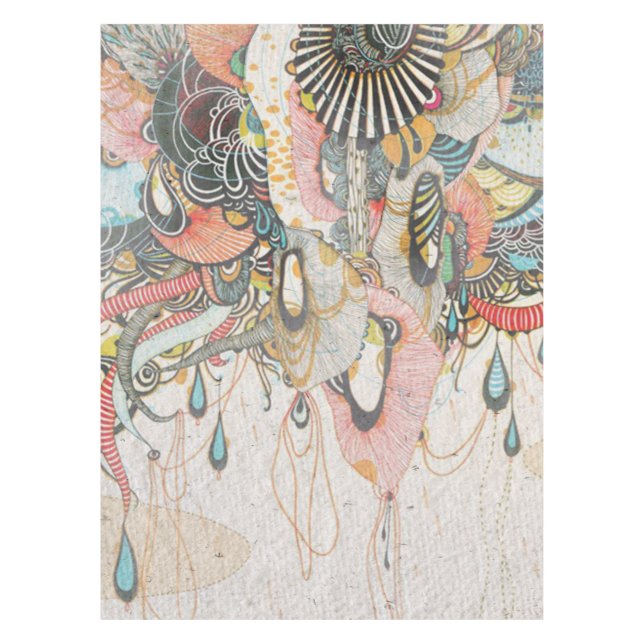 Toalha De Mesa Rabiscar a Língua da Luz (Frente)