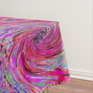 Toalha De Mesa Raio Floral legal, Rosa Quente e Vermelho, para Re