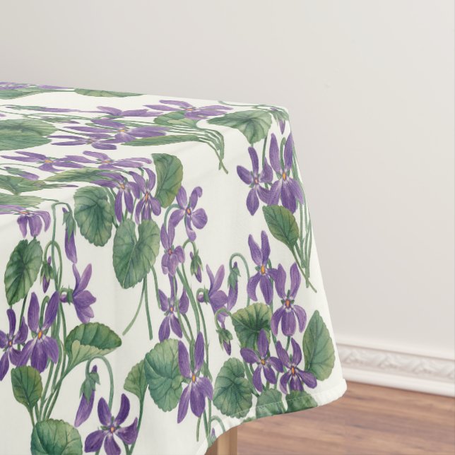 Toalha De Mesa Ramalhetes de violetas em aquarela (Posição Original)