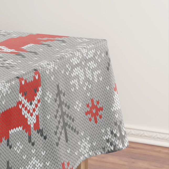 Toalha De Mesa Raposas na Floresta Escandinava de inverno (Posição Original)