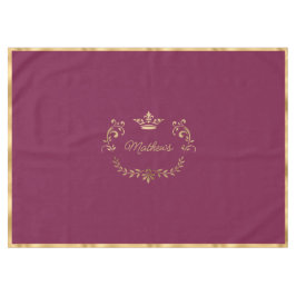 Toalha De Mesa Raspberry Crown Crest Personalizado
