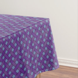 Toalha De Mesa Rattan roxo tecido em azul personalizado