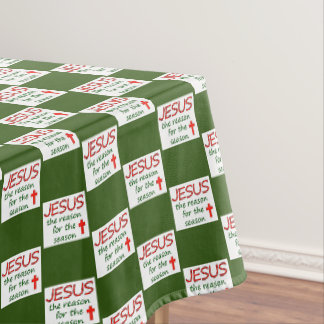 Toalha De Mesa Razão de Jesus de Natal para a Tablecloth da Época