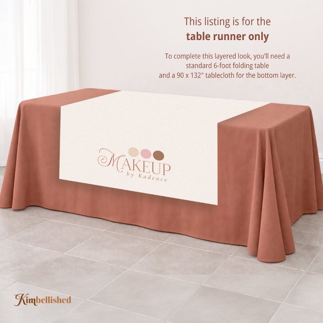 Toalha De Mesa Readymade Logo Makeup Artist Tablecloth Runner (Criador carregado)