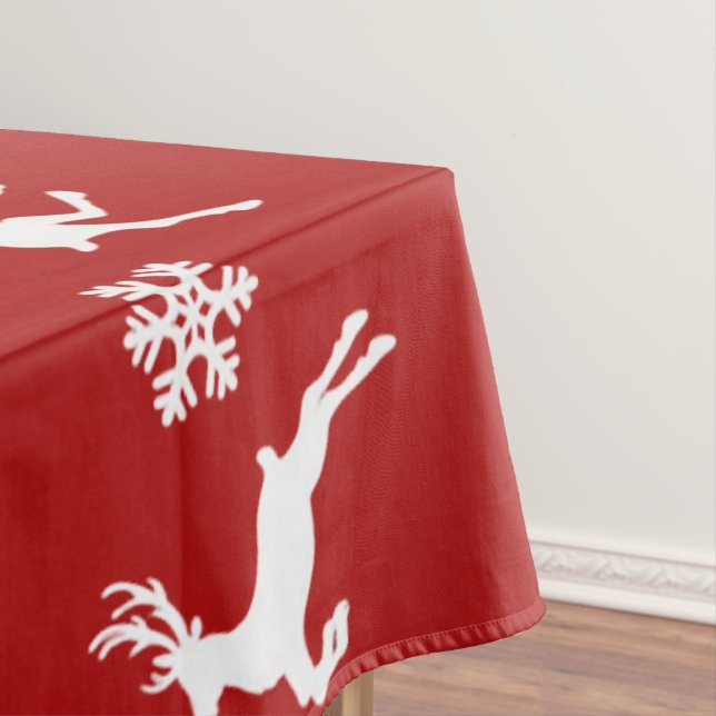 Toalha De Mesa Rebeldes Elegantes Linhas Flocos de Neve Grandes (Posição Original)