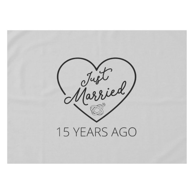 Toalha De Mesa Recem casados 15 Anos Atrás III (Frente (Horizontal))