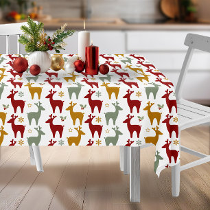 Toalha De Mesa Red Christmas Reindeer Pattern#12 ID1009