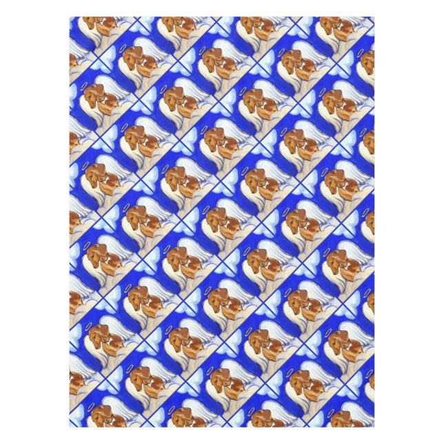 Toalha De Mesa Red Dachshund Angel (Frente)