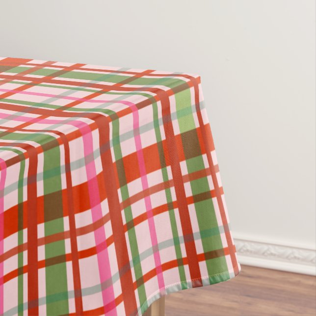 Toalha De Mesa Red E Green Scottish Christmas Tartan (Posição Original)