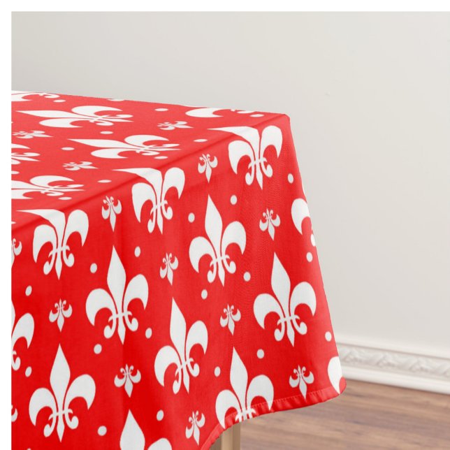 Toalha De Mesa Red Fleur-de-lis Design (Criador carregado)