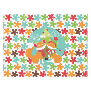 Toalha De Mesa Red Fox Winter Holiday Tablecloth