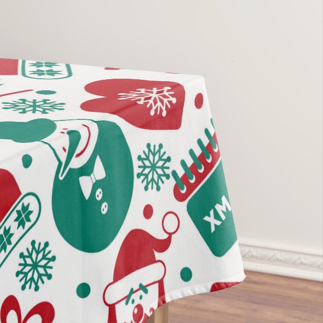 Toalha De Mesa Red Green Christmas Tablecloth (Posição Original)