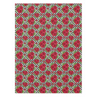 Red Roses Bouquet Floral Love Rockabilly Checkered