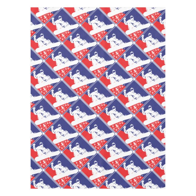Toalha De Mesa Red-White-and-Blue-Snow-Boa (Frente)