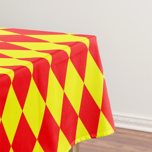 Toalha De Mesa Red Yellow Harlequin Checkered Design  (Criador carregado)