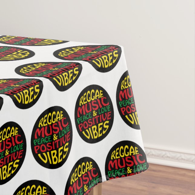 Toalha De Mesa Reggae design com declarações e citações positivas (Posição Original)