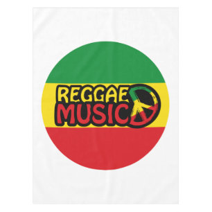 Toalha De Mesa Reggae Music, reggae art com símbolo de paz