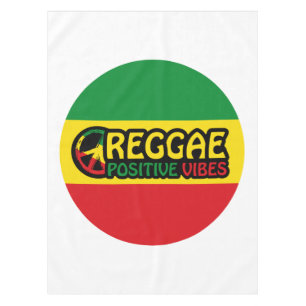 Toalha De Mesa Reggae Music with positive vibes and reggae flag