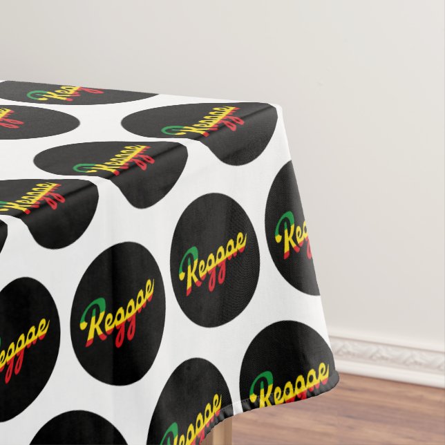 Toalha De Mesa Reggae Música com cores de sinalizador reggae (Posição Original)