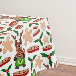 Toalha De Mesa Reinador De Natal Festivo Verde E Vermelho Kasky