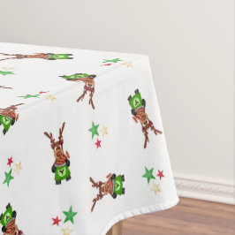 Toalha De Mesa Reinador De Natal Festivo Verde E Vermelho Kasky