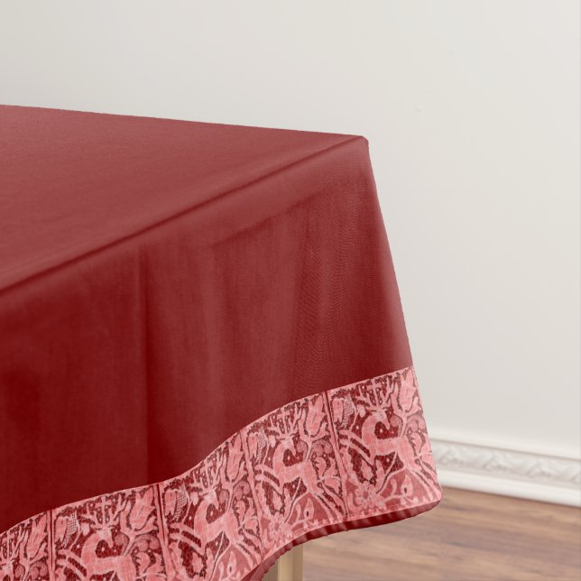 Toalha De Mesa Reindeer Natal Lace 52" x 70" (Posição Original)