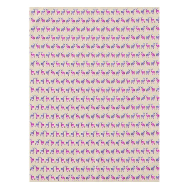 Toalha De Mesa Reindeers Christmas Art  (Frente)