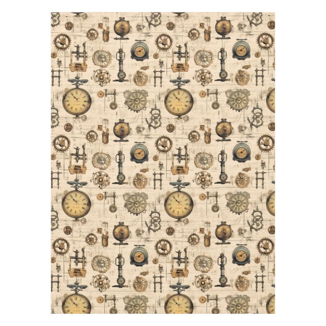 Toalha De Mesa Relógio Russo Steampunk Grunge (13) (Frente)