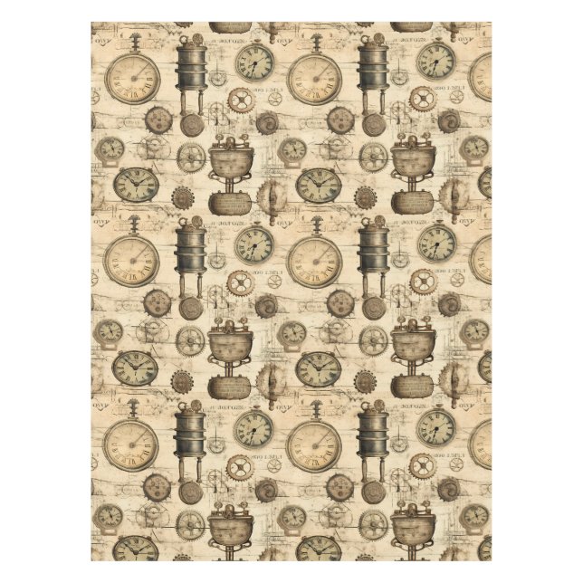 Toalha De Mesa Relógio Russo Steampunk Grunge (14) (Frente)