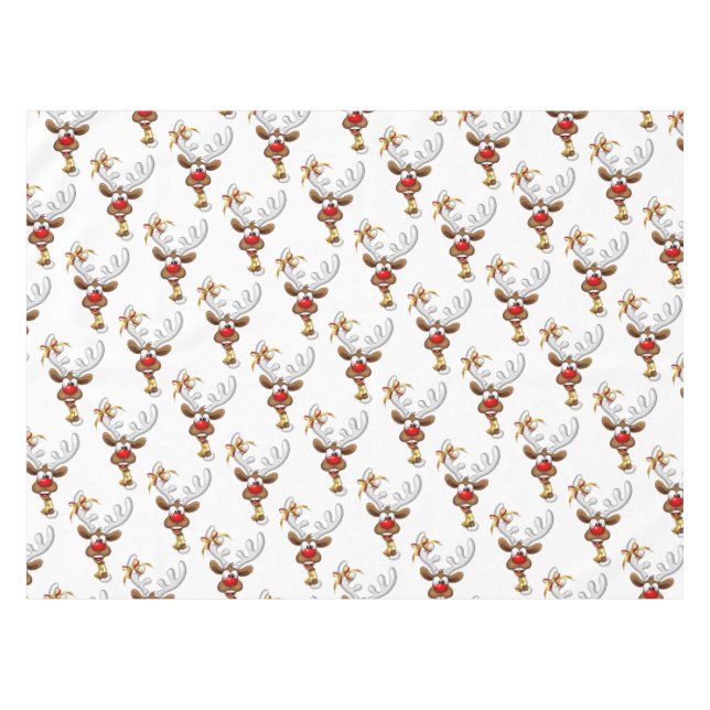 Toalha De Mesa Rena de Natal Engraçada Espiando Meme de Natal (Frente (Horizontal))