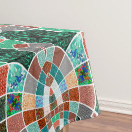 Toalha De Mesa Repetição de imagens com efeito fractal ligeiro