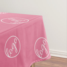 Toalha De Mesa Restaurante rosa personalizado feira comercial log
