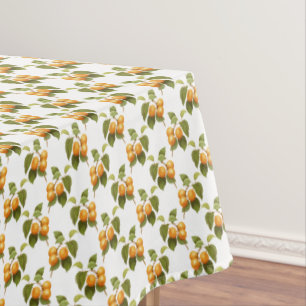 Toalha De Mesa Retângulo do Padrão de Fruta Apricot da Vintage