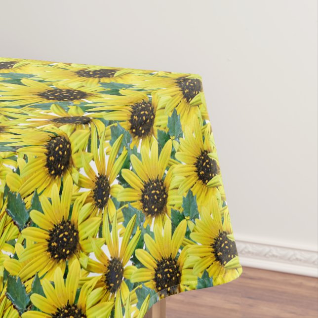 Toalha De Mesa Retângulo Floral Brilhante Amarelo Buquê (Posição Original)