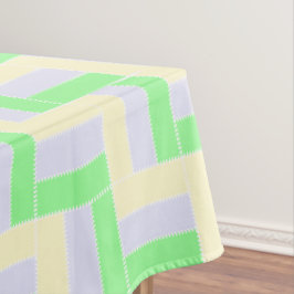 Toalha De Mesa Retângulos de Pastel Linhas Brancas Padrão